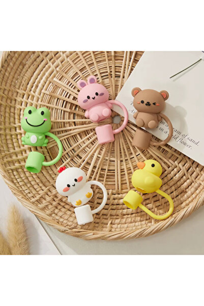 Besify Quencher ve Pipetli Termos Uyumlu Silikon Pipet Tıpası Kapağı Quencher Pipet Tıpası 2 Adet