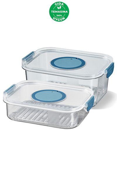 Prima Nova Seoul Refrigerator Storage Containers Set of 2 (1200 ml + 2000 ml)