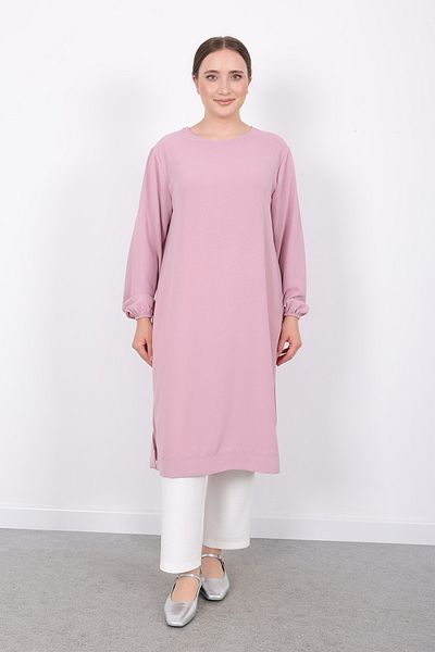 Linvey Women's Daily Comfortable Stylish Kraş Ayrobin Long Sports Tunic with Elastic Sleeves