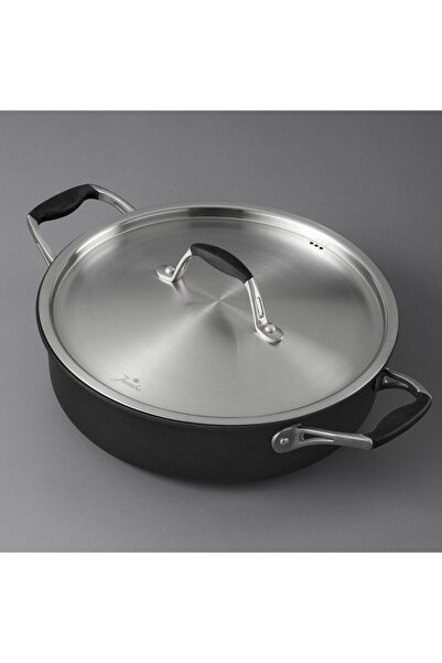 Jumbo New Moment Diamond Siyah Basık Tencere 26 Cm