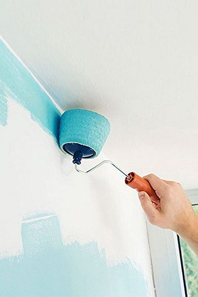Bundeba Drip-Free Paint Roller Set Aluminum Extension Handle Ceiling Wall Paint With Whitewash Chamber Brush Roller Set