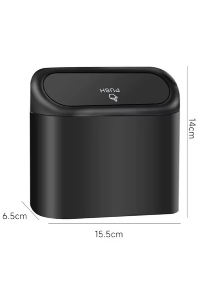 Halidi Car Interior Trash Can with Lid Portable Garbage Bucket