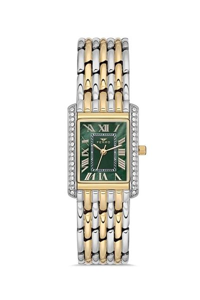 FERRO Silver & Yellow Steel Cord Women Wrist Watch Fl21483A-D6