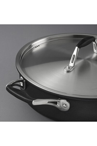 Jumbo New Moment Diamond Siyah Basık Tencere 26 Cm