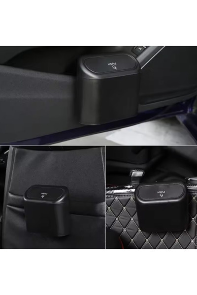 Halidi Car Interior Trash Can with Lid Portable Garbage Bucket