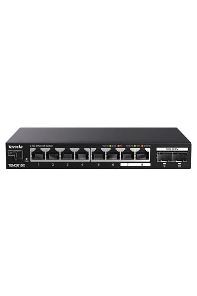 Tenda Switch 8 x RJ45 2.5G, 2 x SFP+ 10G - TND-TEM2010X