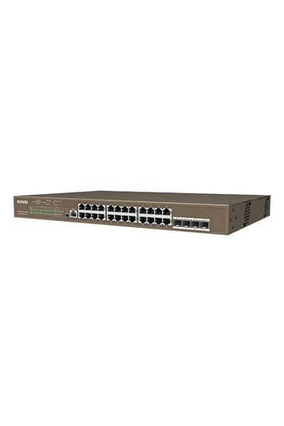 Tenda Switch 24 Gigabit PoE ports, 1 console port, 4 Gigabit SFP ports, management - TND-TEG5328P-24-410W