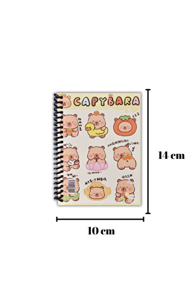 Ceylan Kırtasiye Capybara A6 Notepad Homework Notebook 10 cm X 14 cm Capybara (Set of 2)