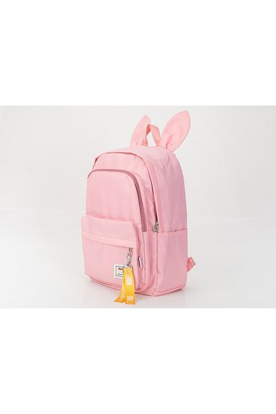 Generic Kids Rabbit Ear Pattern Backpack 17.7 Inches Pink/Yellow/White