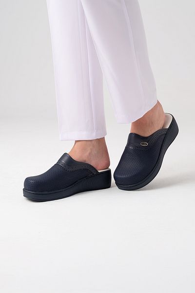 ÇİZGİ MEDİKAL Γυναικείες παντόφλες Sabo Navy Blue Plus Prestige Ορθοπεδικές Παντόφλες Νοσοκομείου Γιατρού Νοσοκόμας