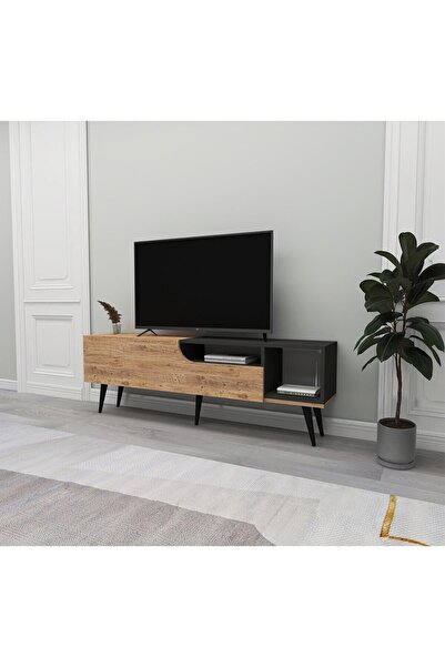 ARNETTİ Alba Tv Sehpası – Modern Kapaklı Tv Ünitesi 150 Cm (ATLANTİK ÇAM & ANTRASİT)