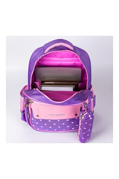 Generic Polyester School Backpack Purple/Pink