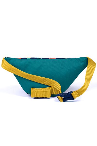 Coral High Navy Blue Robot Patterned Children's Waist Bag - 22580
