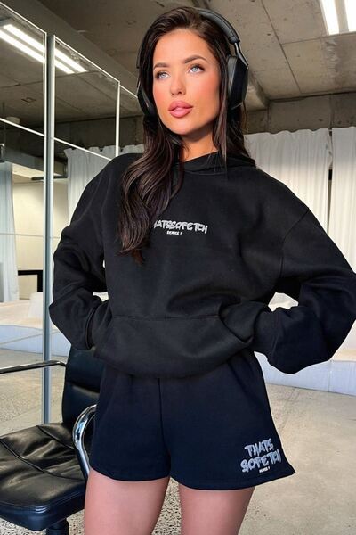 CLAYES Φούτερ Thatsofetch Series 7 - Μαύρη στάμπα Oversize Hooded