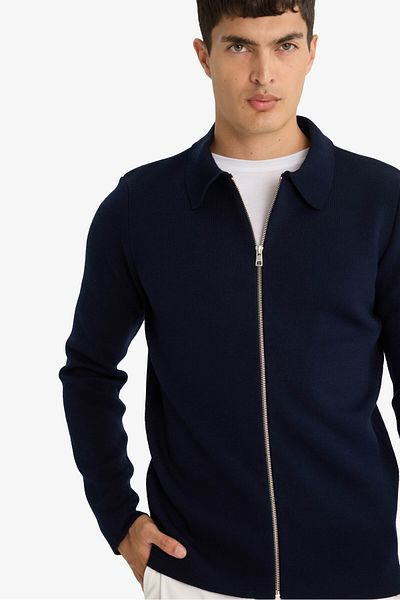 DeFacto Cardigan de tricotaj cu guler polo cu croială normală D3592ax24wn
