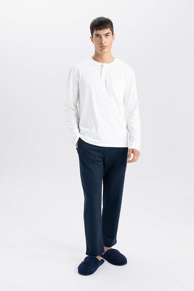 DeFacto Μαύρο αθλητικό παντελόνι Slim Fit με φερμουάρ Basic ίσιο πόδι D6091AX24AU