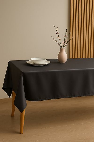 Mr. Stock Fata de masa din satin, autentica, moderna, fata de masa din satin mat, usor de curatat, dreptunghiulara 140x180 cm