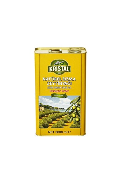 Kristal Natürel Sızma Zeytinyağı Yumuşak Doğal 3 L Teneke