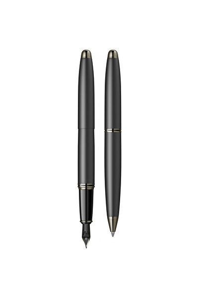 Scrikss WizDesign 88 DOLMAKALEM + TÜKENMEZKALEM SET MAT SİYAH (ÖMÜR BOYU GARANTİLİ-LÜKS KUTULU-KİŞİYE ÖZEL)