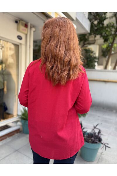 DenizEge Mesh Hooded Shirt/Jacket Red