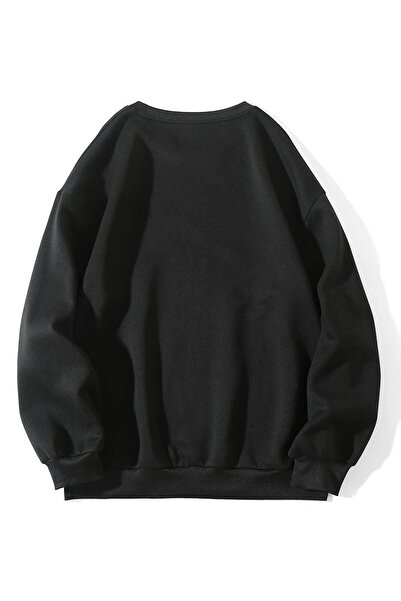 CLAYES Світшот Butterflies Insipire - Чорний з принтом, оверсайз, комір-стійка