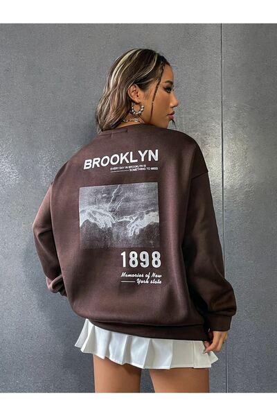 CLAYES Γυναικείο φούτερ Brooklyn καφέ