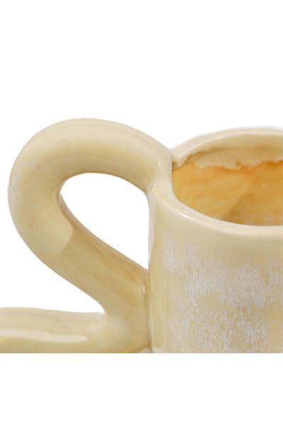 Ella Home Italia Ghiveci Vaza, Ceramica, Crem, 22cm
