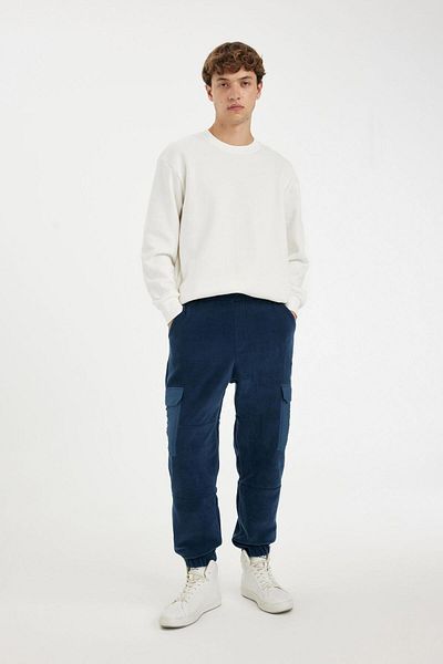 DeFacto Φούτερ Regular Fit Fleece με ελαστική μέση και τσέπη Cargo A7040AX24AU