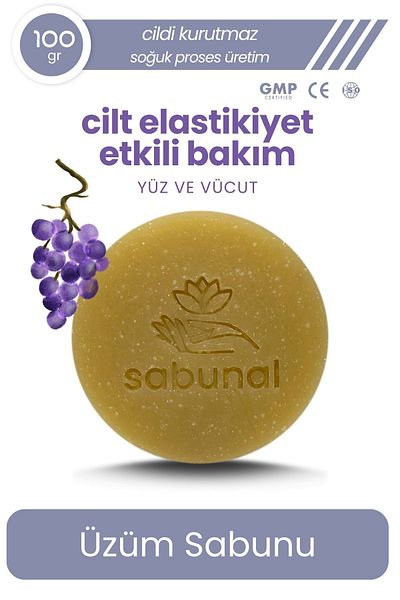 sabunal Grape Soap - Skin Elasticity Soap 100 Gr