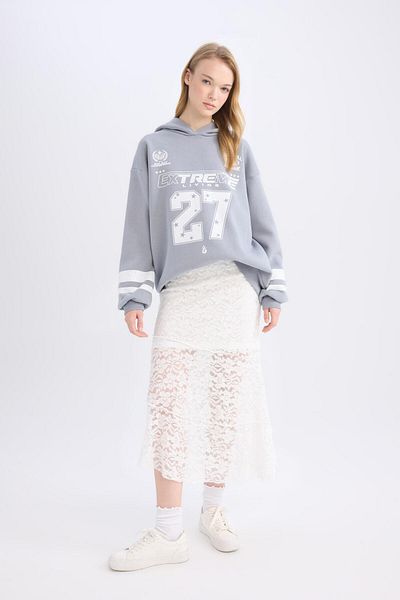 DeFacto Coool a Form High Waist Lace Maxi Skirt E1795Ax24Wn