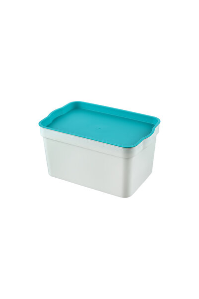 Waldern Home Retro Colorful Lid Storage Box 2.3 Lt Multi-Purpose Storage Container Multi Color