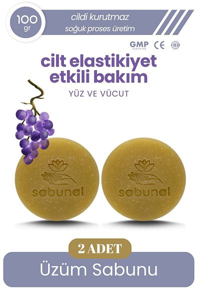 sabunal Grape Soap 2 Pieces - Skin Elasticity Soap