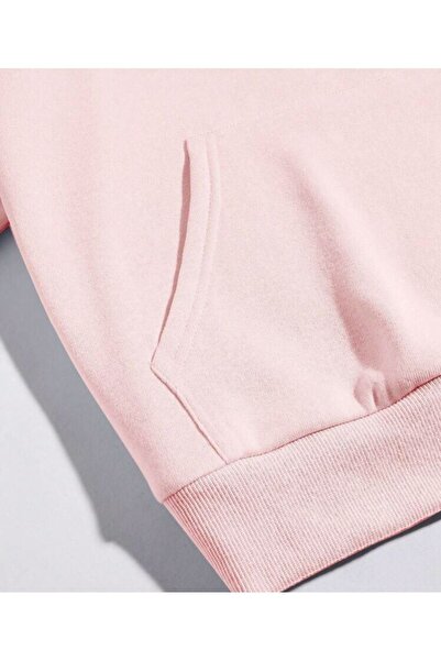 VBSVİBES Women's Pink ONE OF A KIND Printed Hooded Oversize Sweatshirt