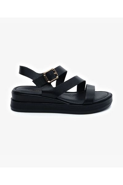 Greyder Sandale negre de damă din piele naturală 5Y2CS59265
