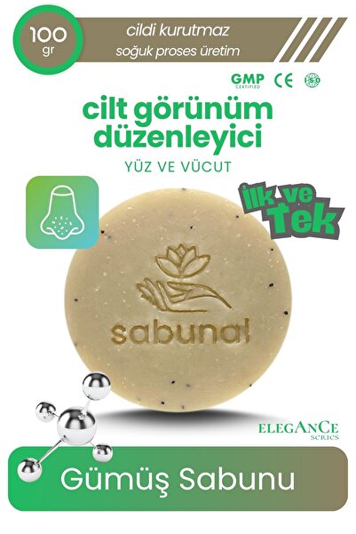 sabunal Gümüş Sabunu - Cilt Görünüm Düzenleyici ve Gözenekli Hassas Ciltler İ...
