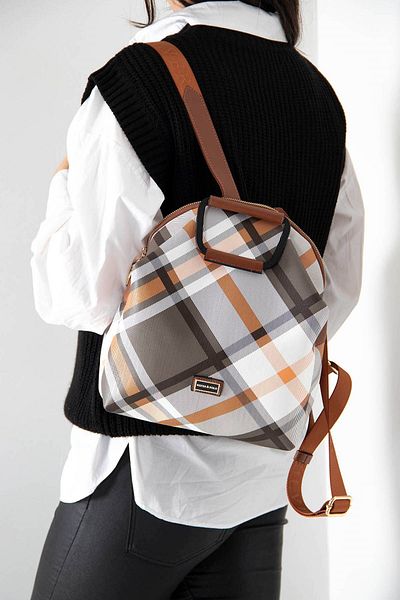 Silver Polo Γυναικείο σακίδιο πλάτης Silver & Polo Khaki - Tan SP771