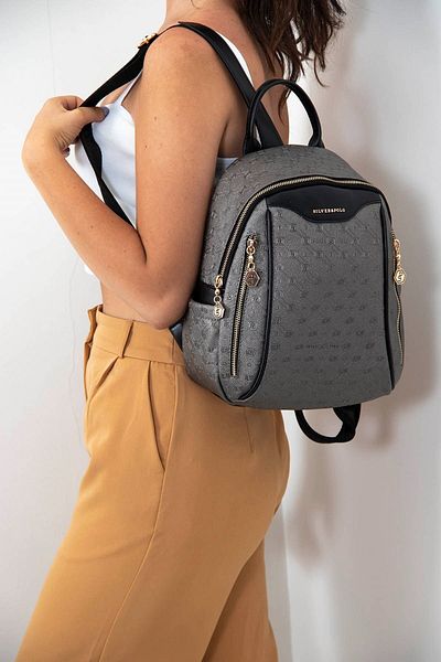 Silver Polo Silver & Polo Platinum - Black Sp906 Women's Backpack
