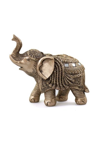 Ella Home Statueta din rasina "Lucky Elephant", Aur, 15cm