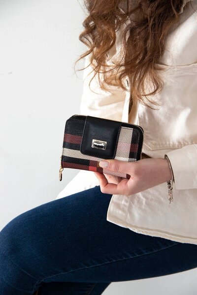 Silver Polo Silver & Polo Black - Black Sp935 Women's Wallet & Card Holder