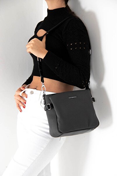 Silver Polo Anthracite - Black Sp884 Women's Crossbody Bag