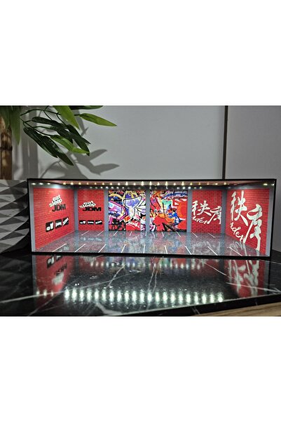 standes Hotwheels ve 1.64 araçlar için diorama maket