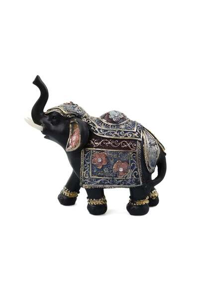 Ella Home Statueta din rasina aur elefant negru, neagra, 15cm