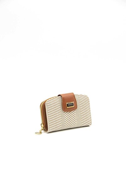 Silver Polo Silver & Polo Beige - Taba Sp874 Portofel și suport pentru carduri pentru femei