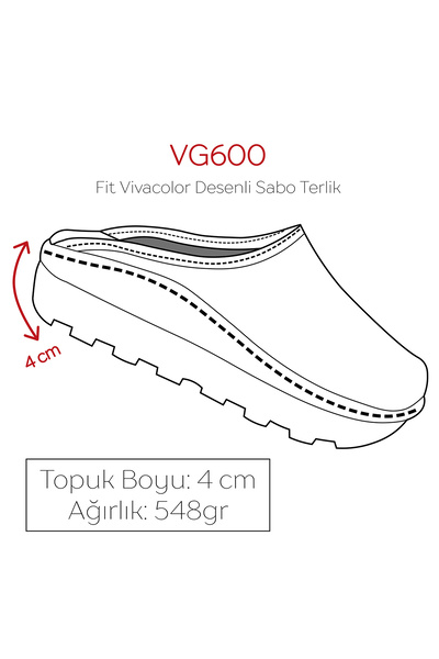 ÇİZGİ MEDİKAL Papuci Sabo pentru femei Floral Fit Vivacolor Papuci ortopedici Doctor Nurse Spital