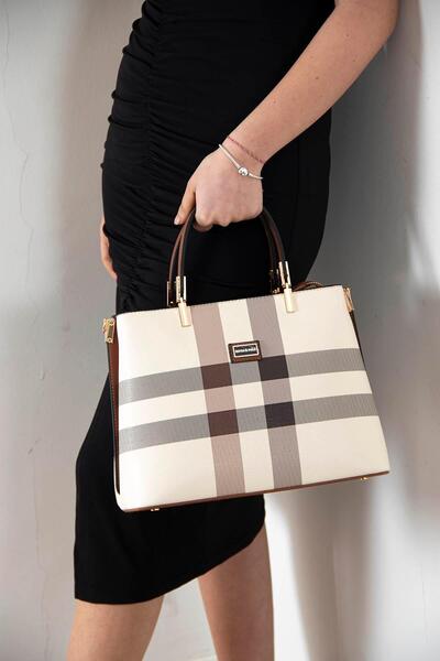 Silver Polo Crem - Taba SP924 Geantă de mână pentru femei