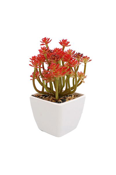 Ella Home Italia Aranjament Floral Artificial, Portocaliu, Plastic, 15Cm - Portocaliu, Plastic, 15cm