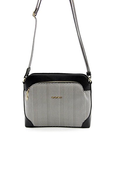 Silver Polo Siyah Beyaz - Siyah SP364 Kadın Çapraz Çanta