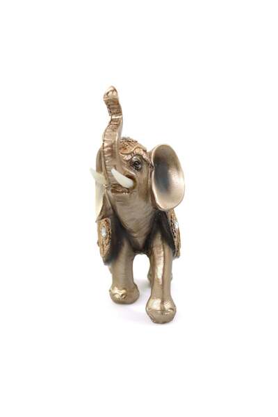 Ella Home Statueta din rasina elefant auriu, auriu, 14cm