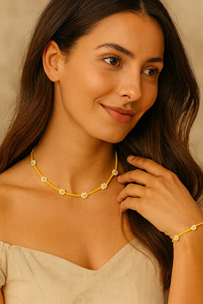 EsEr Butik مجموعة قلادة وسوار دي نيس لايف ديزي