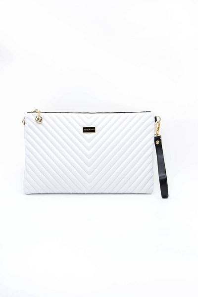 Silver Polo Argintiu și polo alb - alb SP1034 Portofoliu și clutch pentru femei